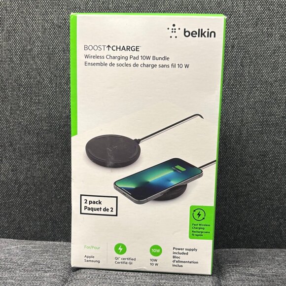 Belkin Boost Charge Wireless Charging Pad 10W bundle (2 Pack) Fast Charging - Picture 1 of 2